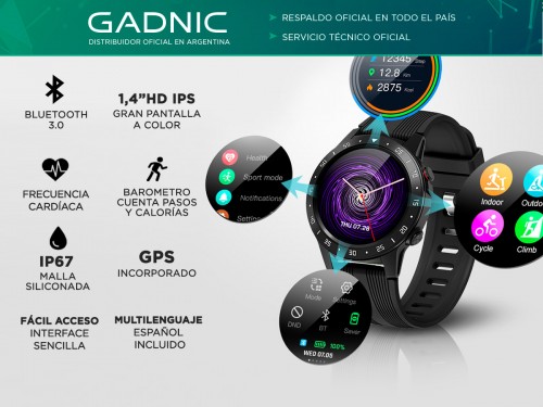 Smartwatch Gadnic R10 GPS Watch 1.3 Bluetooth Waterproof Ip67