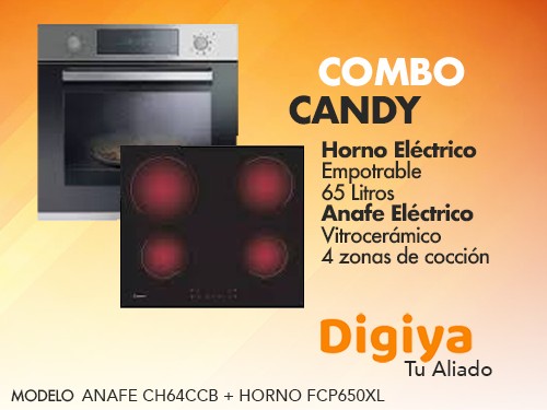 Combo Candy Electrico Horno Fcp605xl + Anafe Ch64ccb