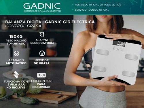 Balanza Digital Gadnic G13 Electrica Control Grasa