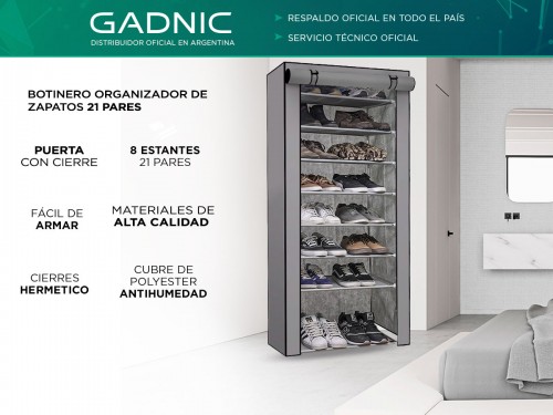 Zapatero Gadnic Rack Botinero Organizador de Calzado 8 Niveles 24 Pare