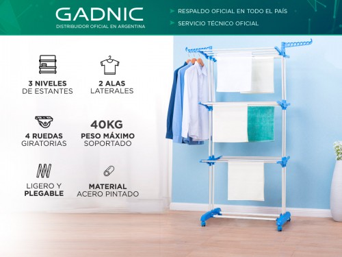 Tender Vertical Gadnic HANG3000 Plegable 3 Niveles Ruedas y Alas