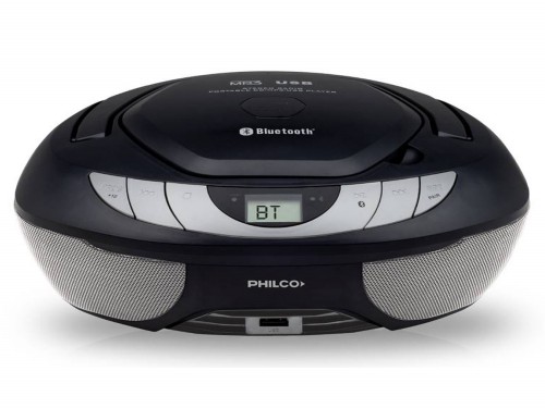 Radiograbador Philco CD Mp3 Usb Auxiliar Bluetooth 300w Negro