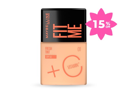 Base de Maquillaje con Vitamina C FPS40 Maybelline Fit Me Fresh Tint