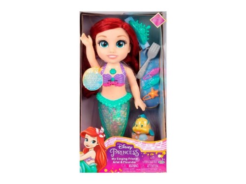 Muñeca Disney Princesas Ariel Y Flounder 37 cm Tapimovil
