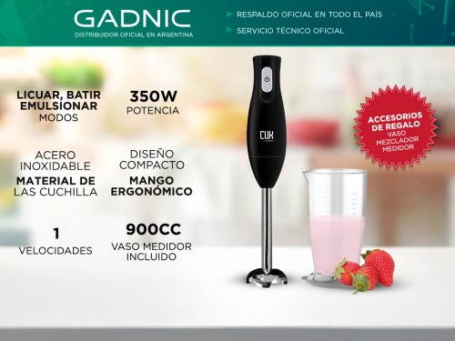 Minipimer Licuadora de Mano Gadnic MP700 + Vaso Medidor