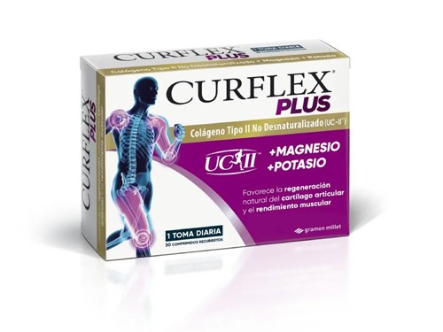 Curflex Plus Colágeno Desnaturalizado Magnesio Potasio 30com