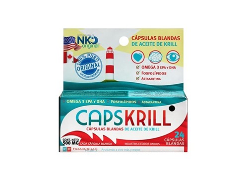 Capskrill Omega 3 Aceite Krill 500mg 24 Cápsulas Blandas