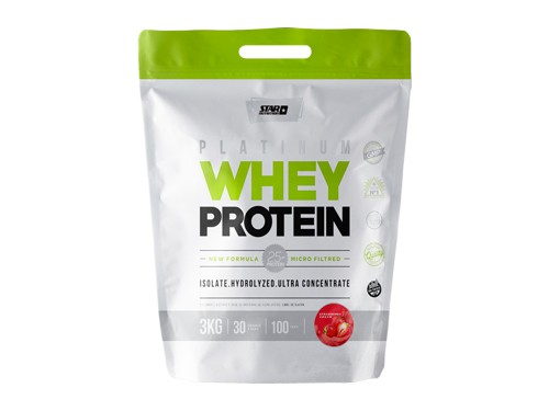 Star Nutrition Platinum Whey Protein Zipper Pack 3kg Frutilla