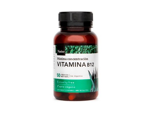 Suplemento Natier Vitamina B12 Concentrada x 50 cáps