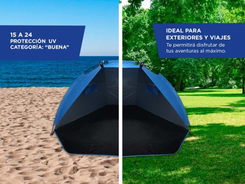 Carpa De Playa 2 Personas Gadnic Iglú Protección UV + Bolso y Estacas