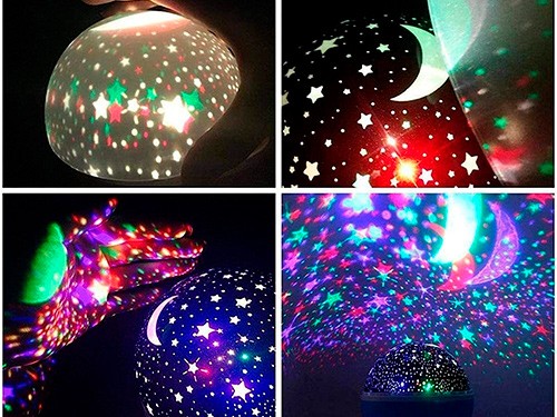 Lámpara Galaxia Velador Proyector Estrellas De Noche Luz LED