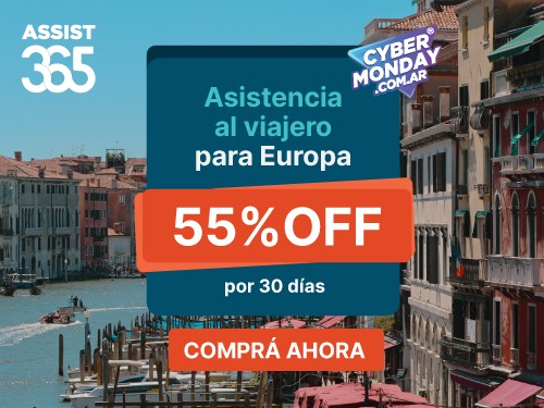 Asistencia al viajero para Europa por 30 días, ASSIST 365 con 55% OFF