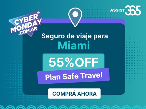 Seguro de viaje para Miami, ASSIST 365 con 55% OFF Plan Safe Travel