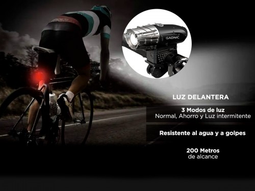 Kit de Luces LED Para Bicicleta Delantera + Trasera Recargables