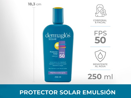 Protector Solar Dermaglós FPS50 250ml Emulsión