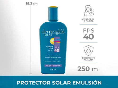 Protector Solar DERMAGLOS FPS 40 Emulsión 250ml