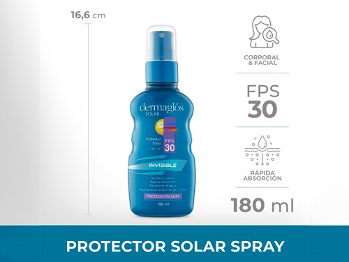 Protector Solar DERMAGLOS FPS 30 Spray 180ml