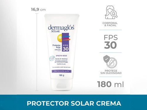 Protector Solar Dermaglos Fps 30 Efecto Seco 180g