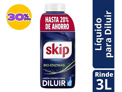 30% Jabón Líquido para Diluir Skip Bio-Enzimas 500 Ml.          
