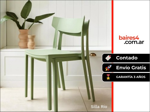 Pack x3 Sillas RIO Resistentes Apilables | BAIRES4