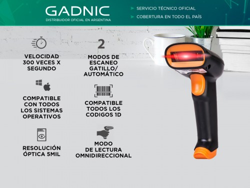 Lector De Codigo De Barras Gadnic SC6-01 Scanner 1D