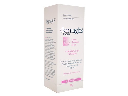 Crema Facial Hidratante de Día Piel Seca con FPS20 70g Dermaglós