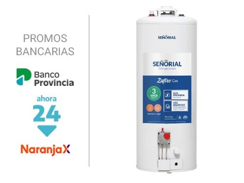 Termotanque Señorial 85Lts M-Gas Linea Zafiro Tsz85 C/Sup