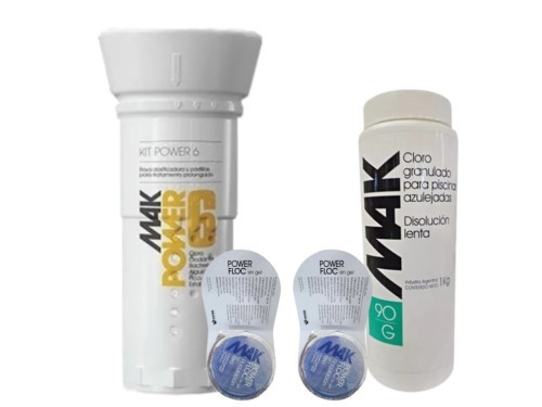 Kit Makhintal: Boya Mak Power 6 - Cloro 90% - Mak Power Floc Gel