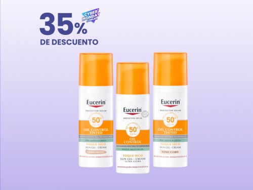 Combo X3 Protector Oil Control Gel Fps 50 Toque Seco + Claro + Med