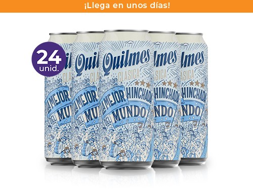 Pack: 24 Cervezas Quilmes Clásica Ed. Hinchada 473ml