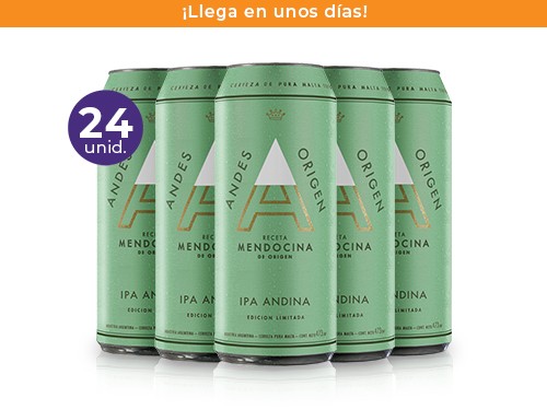 Pack 24 Cervezas Andes Origen IPA Lata 473ml