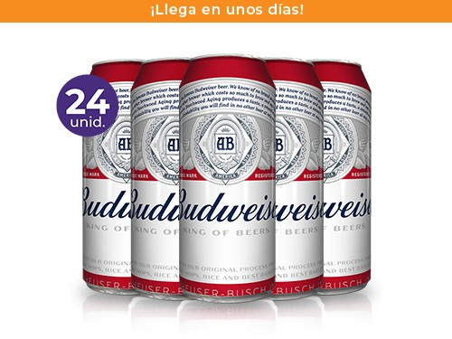 Pack: 24 Cervezas Budweiser 473ml