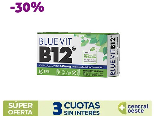 Suplemento Dietario Blue-Vit B12 Anana Masticable x20cmp