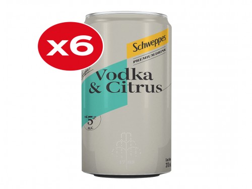 Schweppes Vodka Citrus 310 x6