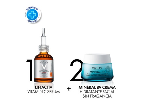 Vichy Combo Liftactiv Vitamin C Serum+ Crema Mineral 89 Sin Fragancia
