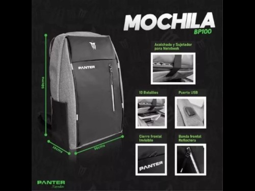 Mochila para Notebook con Puerto USB Panter