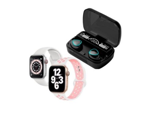 Combo Smartwatch T55 + Auricular M10 Pro