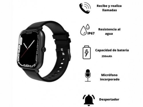 Smartwatch Reloj Multifunción Llamadas-Msj-Fit Negro GIZMO ZELDA 54