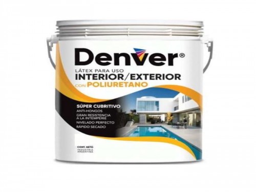 Pintura Para Interior/Exterior Látex con Poliuretano Denver 4 L
