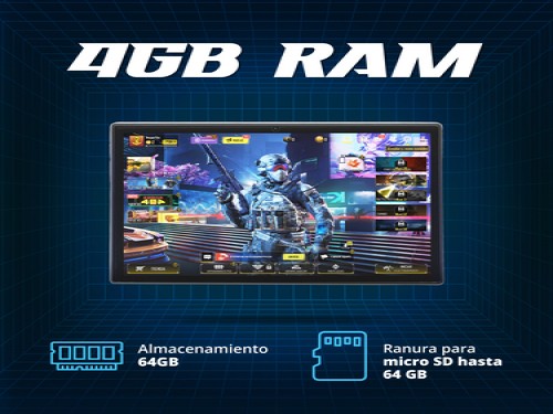 Tablet Gamer 10 Pulgadas 4gb Ram 64gb Android 13 Doble Vidrio Quad