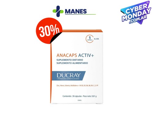 DUCRAY ANACAPS ACTIV+ SUPLEMENTO DIETARIO X 30 CÁPSULAS