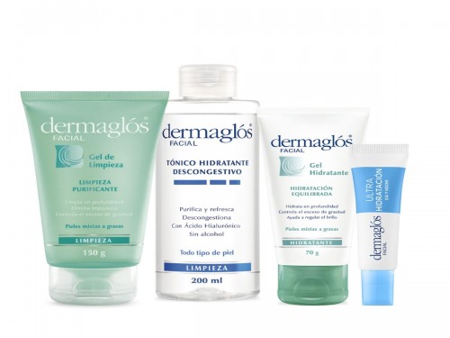 Dermaglós Kit Facial Limpieza + Hidratación Piel Mixta Dermaglós