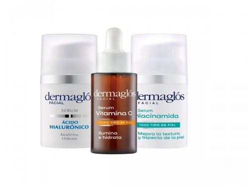 Dermaglós Kit Serum Facial Hialuronico + Vitamina C Antiage