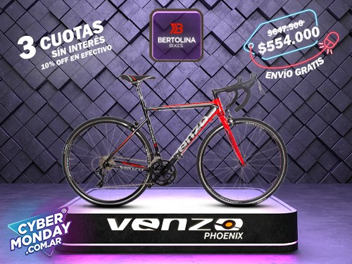 Bicicleta Venzo Phoenix ruta Rodado 28 Sensah 2x8 Full aluminio