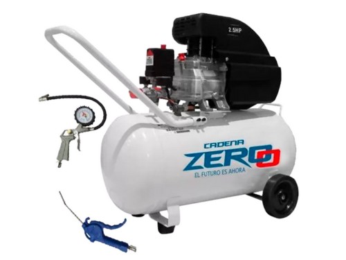 Compresor De Aire Portatil Zero Zeco50k Monofásico 50l 2.5hp + Kit