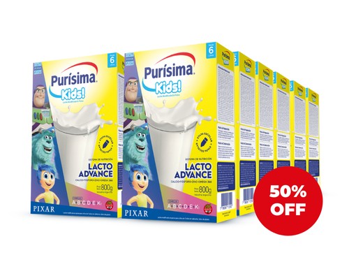 Leche Infantil en Polvo Purísima Kids 800g x 12 unidades Envío Gratís