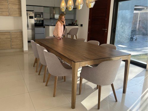 Mesa comedor madera Guatambú Moderna 2,00 Moscú - SILVINA C