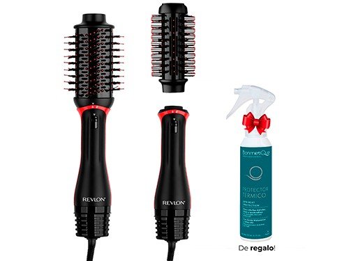 Cepillo Secador Voluminizador One Step Plus Revlon + Protector Térmico