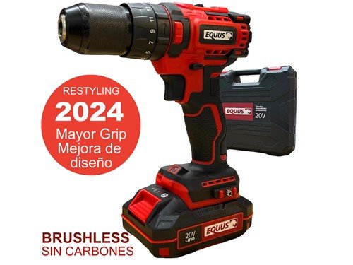 Taladro Inalámbrico 20V Percutor Brushless Batería Y cargador Equus