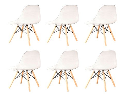 Silla Eames Transparente x6